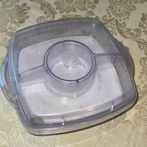 THE PAMPERED CHEF Small Square Chill  & Serve Versatile Covered Tray 9x9 - Picture 3 of 16